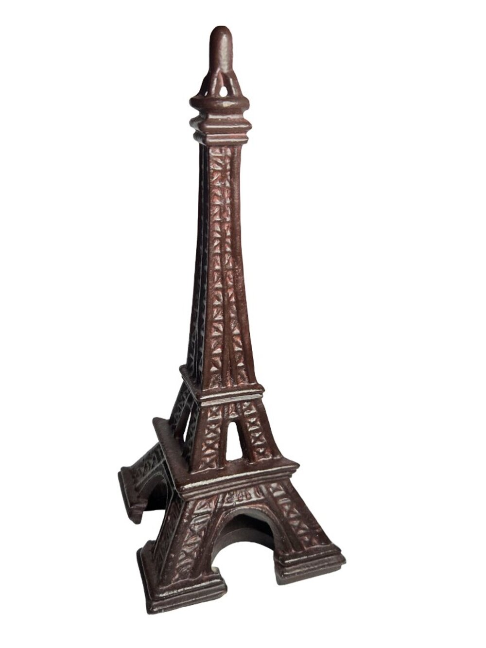 Vintage 13.50" Heavy Cast Iron Eiffel Tower Paris France Souvenir